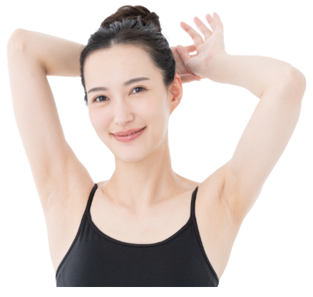 脱毛した美しい女性